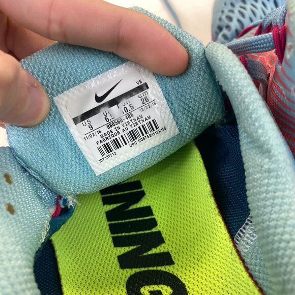 Nike Womens Air Zoom Pegasus 34 Blue Pink Running Shoes Sneakers Size 9,Athletic - Picture 4 of 12